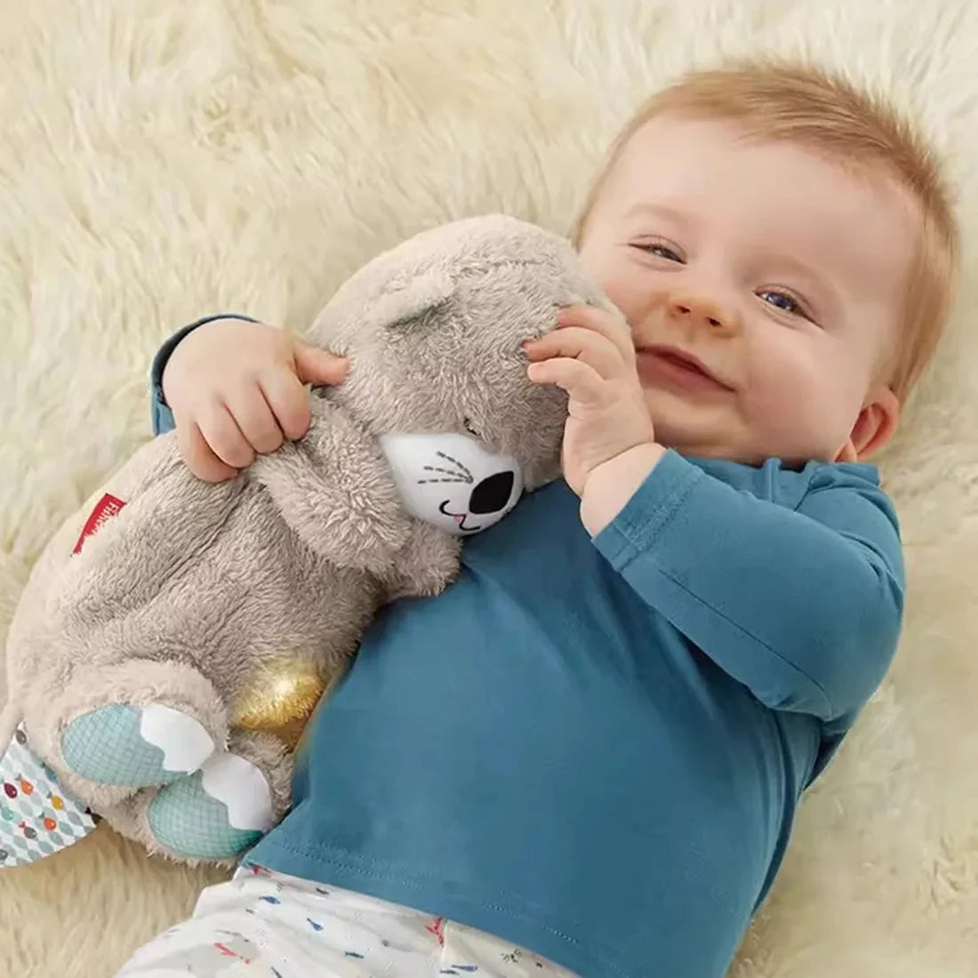 Cozy Breathing Otter Plush - Sleep Companion with Music & Comfort Features